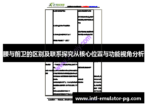 腰与前卫的区别及联系探究从核心位置与功能视角分析