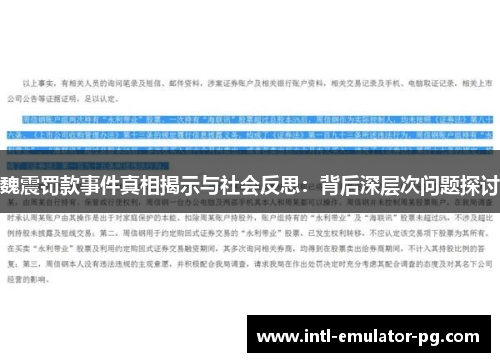 魏震罚款事件真相揭示与社会反思：背后深层次问题探讨